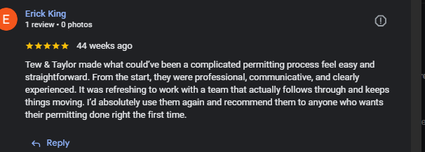 Google review from Erick King